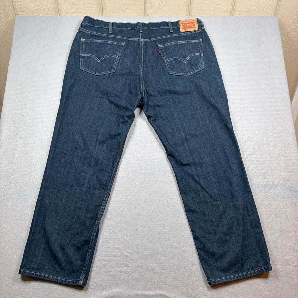 Levis 559‎ Relaxed Straight Jeans Mens 46x32 Dark Wash Indigo Denim